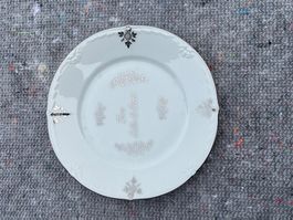 Porzellan Teller Zur Silberhochzeit