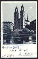 AK Zürich, Grossmünster, 1900