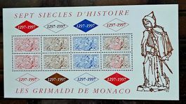 MONACO Bloc ** 7 siècles d'histoire , 1997