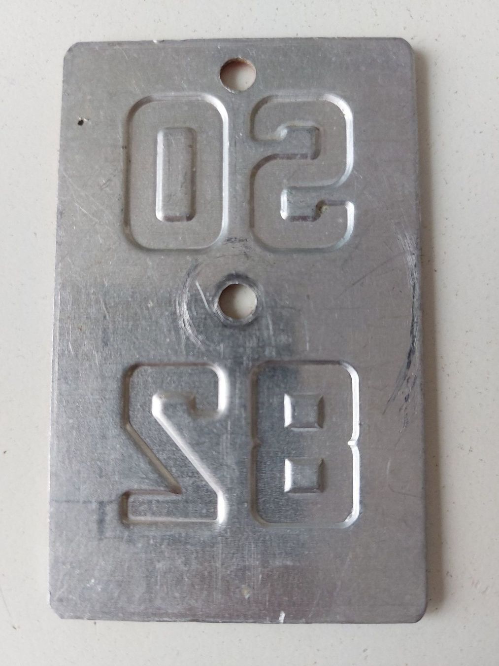 Sachs Insegne: Velonummer SO 82 plaque Velo – Usato da Schenkon venduto da Uhu007 1