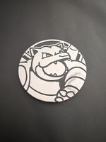 Pokemon Sammelmünze Turtok silberfarben