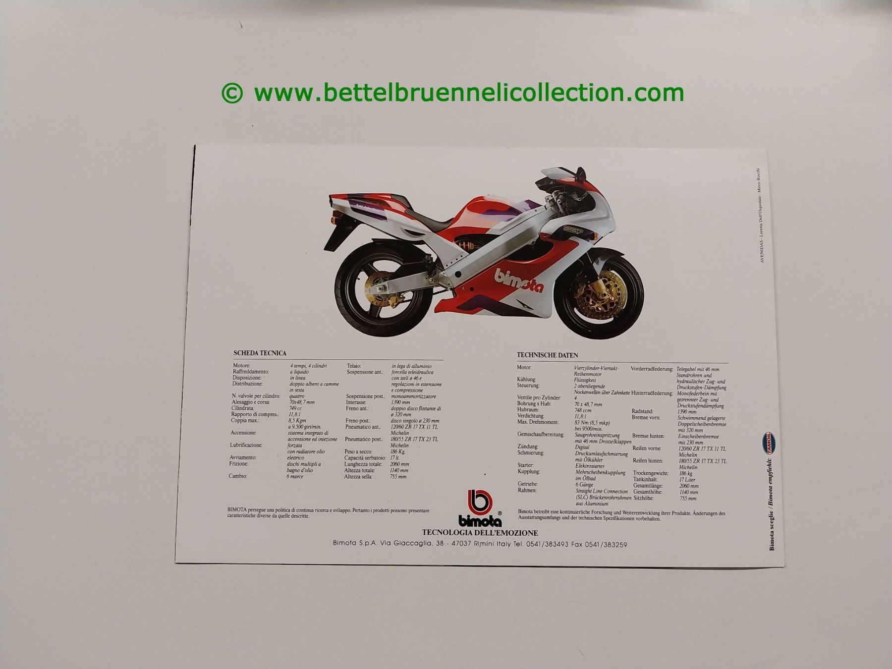 Bimota Documenti: Bimota SB7 Prospekt italienisch/deustch – Usato da Weingarten-Kalth venduto da Bettelbruenneli 3