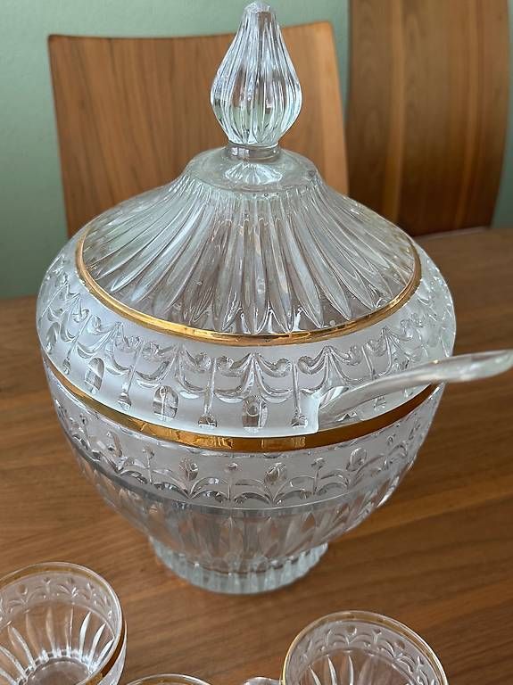Set di piatti: Bowle Service Kristallglas 8-teilig – Usato da schaffhausen venduto da Munot100 2