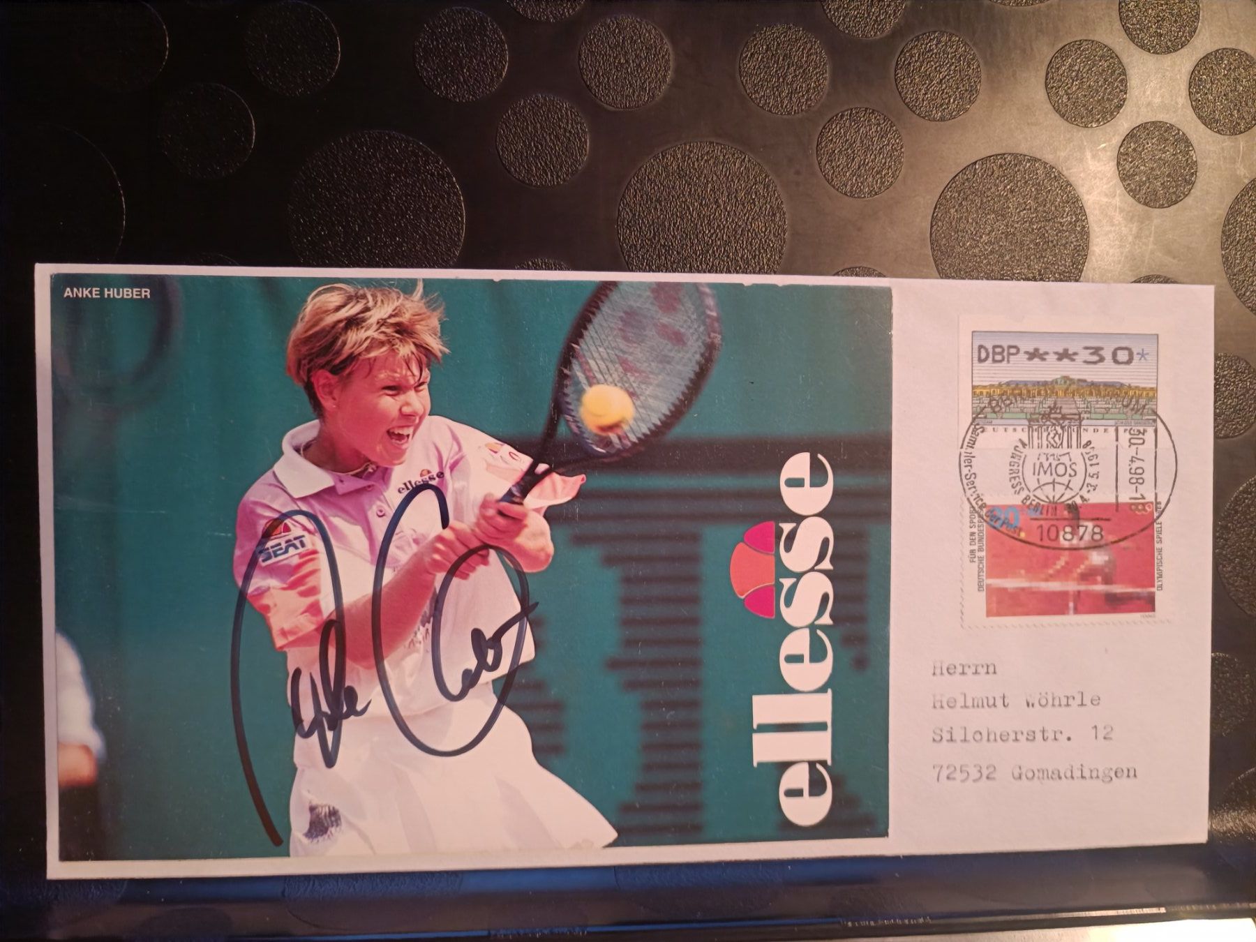 Autografi: Anke Huber - handsigniert mit Sonderstempel FDC – Usato da Menziken venduto da Artographs