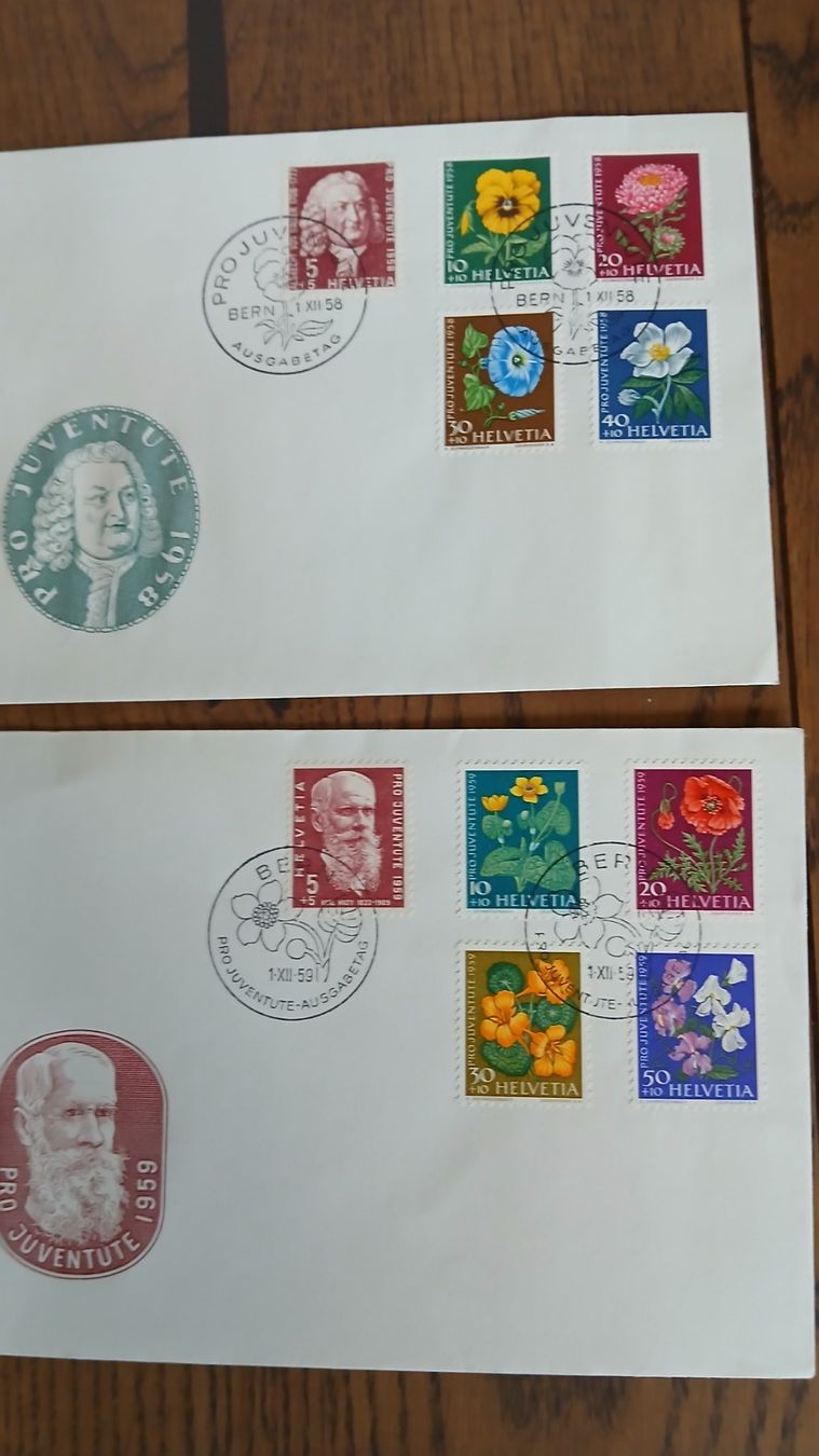 Alle Briefmarken: 0Ca.500 Stück Schweizer Ersttagbriefe – Gebraucht aus Naefels von kas_56k2 1