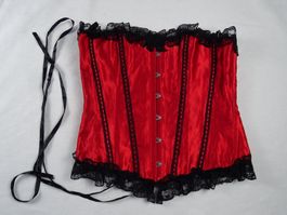 Rotes Korsett mit Spitze - Grösse 2XL