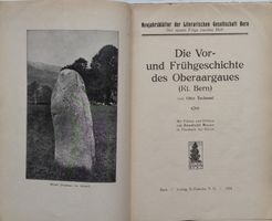 Illustrierte Frühgeschichte des Oberaargaus (Bern), 1924