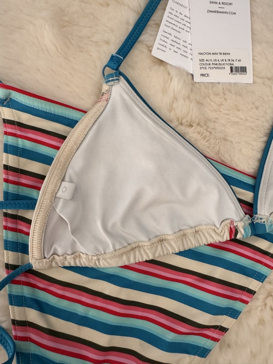 Zimmermann Costumi da bagno & Bikini: Zimmermann Halcyon Mini Tri Bikini – Gr. 0 – Usato da Wilderswil venduto da Renaissance1 6