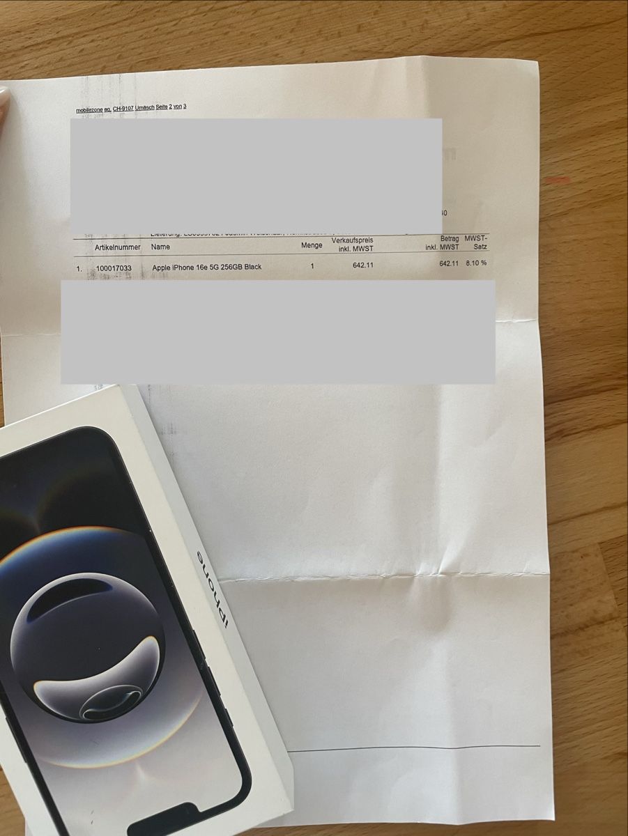 Apple Portables: iphone 16e 5G 256 GB Black – Neuf avec emballage d'origine à Küssnacht am Rigi par Ginger027