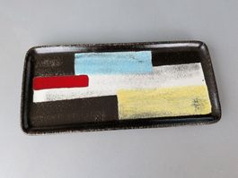Keramik Platte Abstraktion nach Piet Mondrian & Co.
