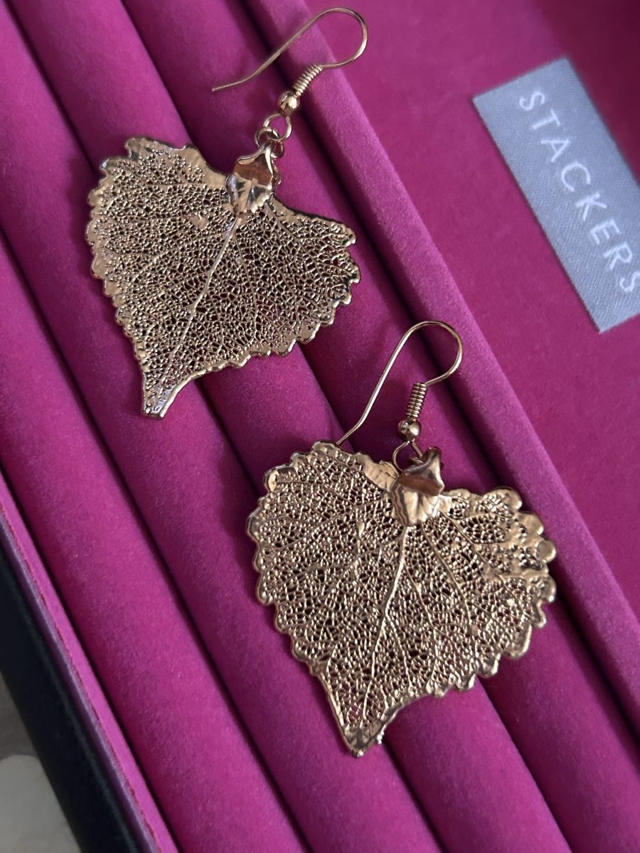 Boucles d'oreille: Leaf Earrings Gold Tone Copper  – Neuf (Voir description) à Biel/Bienne par zit_v5yc 3