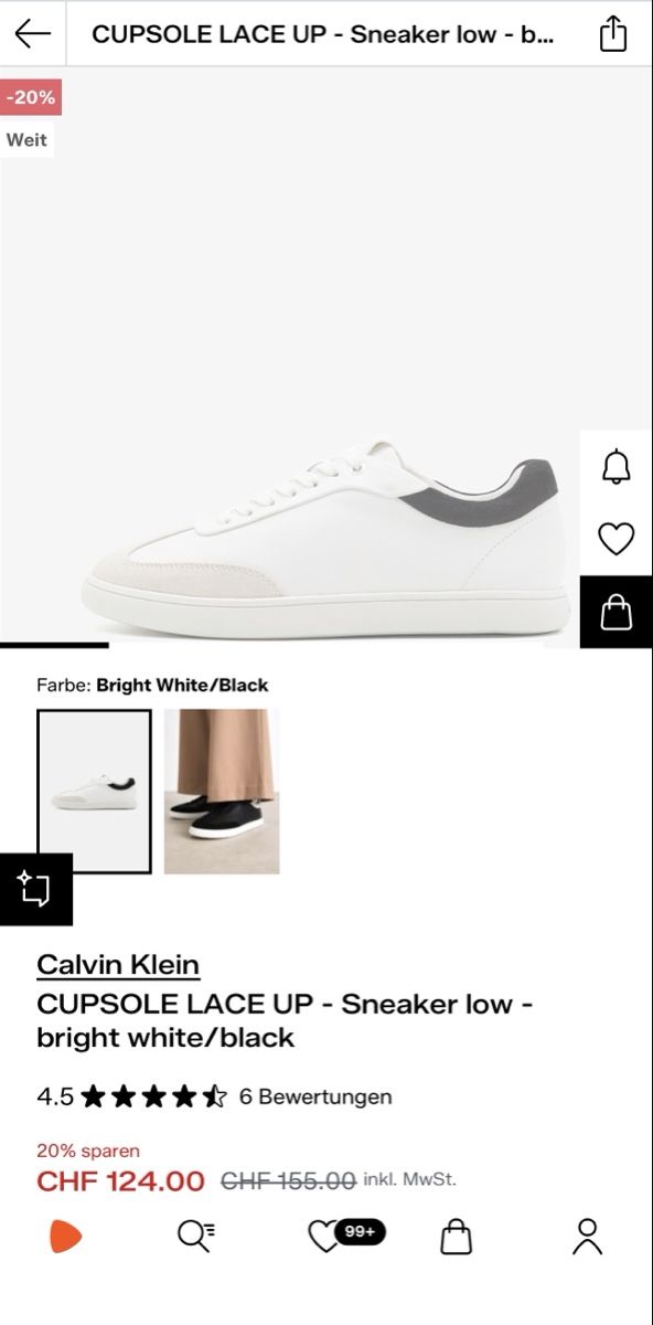 Calvin Klein Scarpe da uomo: Calvin Klein Cupsole Lace Up Low-Top-Sneaker – Nuovo e nell'imballaggio originale da Visp venduto da inf_7cg2 6