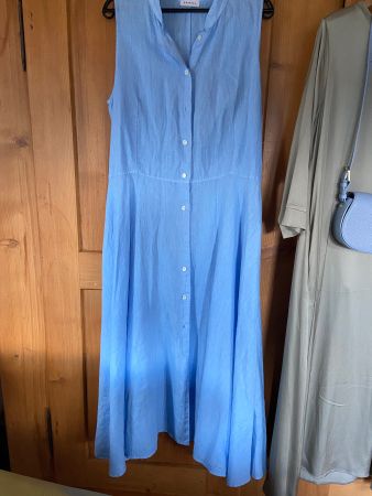 Exquisites Leinenkleid Rosso 35 Sommerkleid dt.38