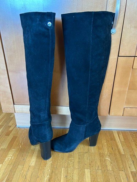 Scarpe da donna: Bottes en daim noires 38 – Usato da Bursins venduto da Mr1968 1