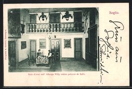 Soglio, Sala d'armi nell' Albergo Willy 