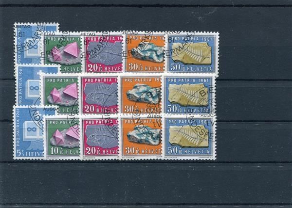 Tous les timbres: Patria 1961 3 Serien mit ET-Stempel – D'occasion à Winterthur par Kyoung