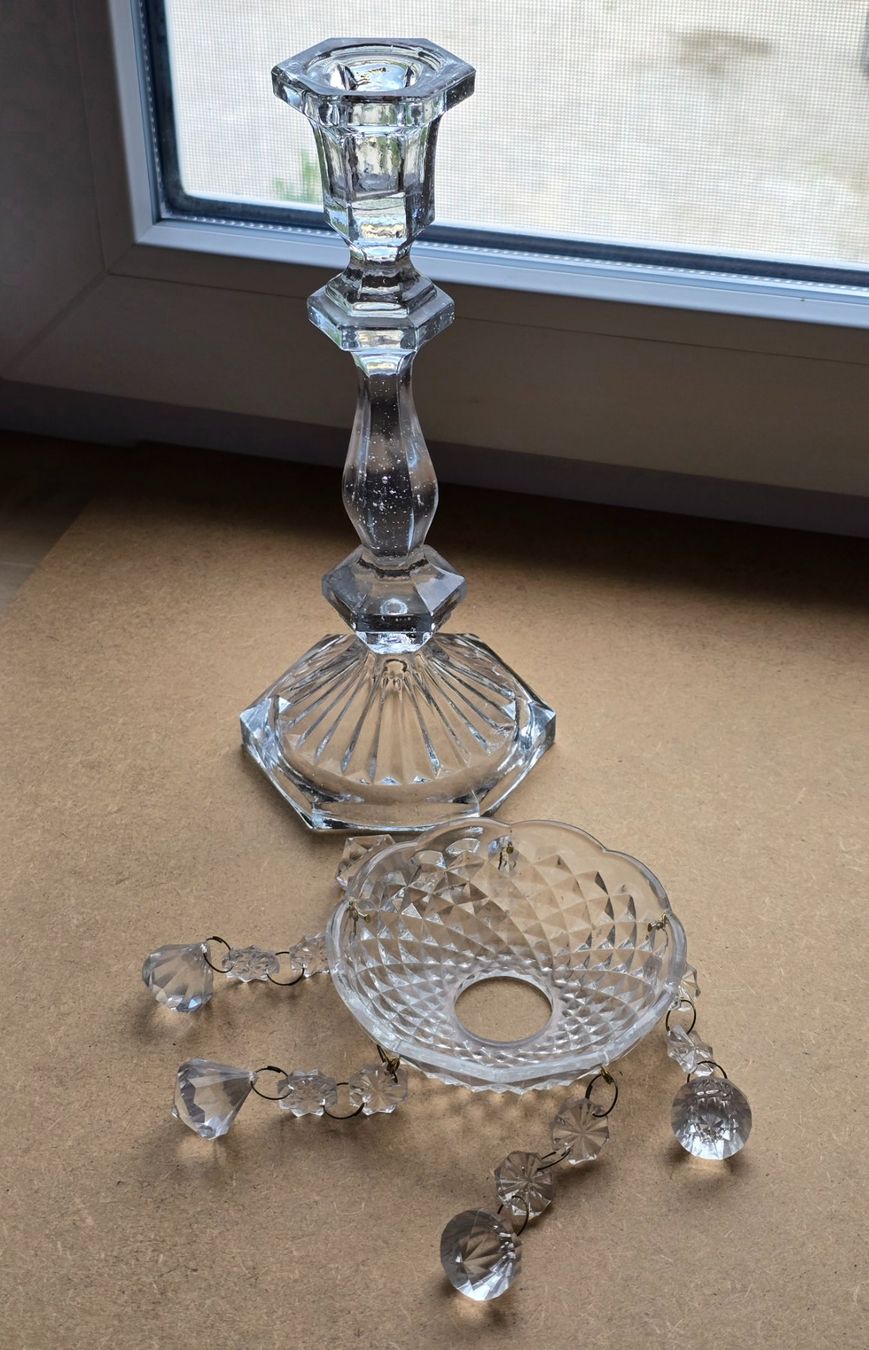 Portacandele: Art Deco  antiker Kerzenständer Glas – Usato da Rheinau venduto da MakalekaAloha