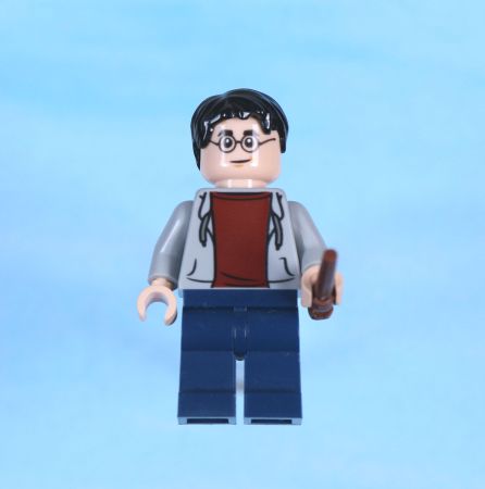 LEGO Minifigur Harry Potter - Light Bluish Gray Hooded Sweat