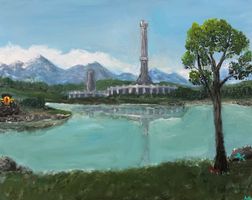The Imperial City (TES Oblivion) landscape painting