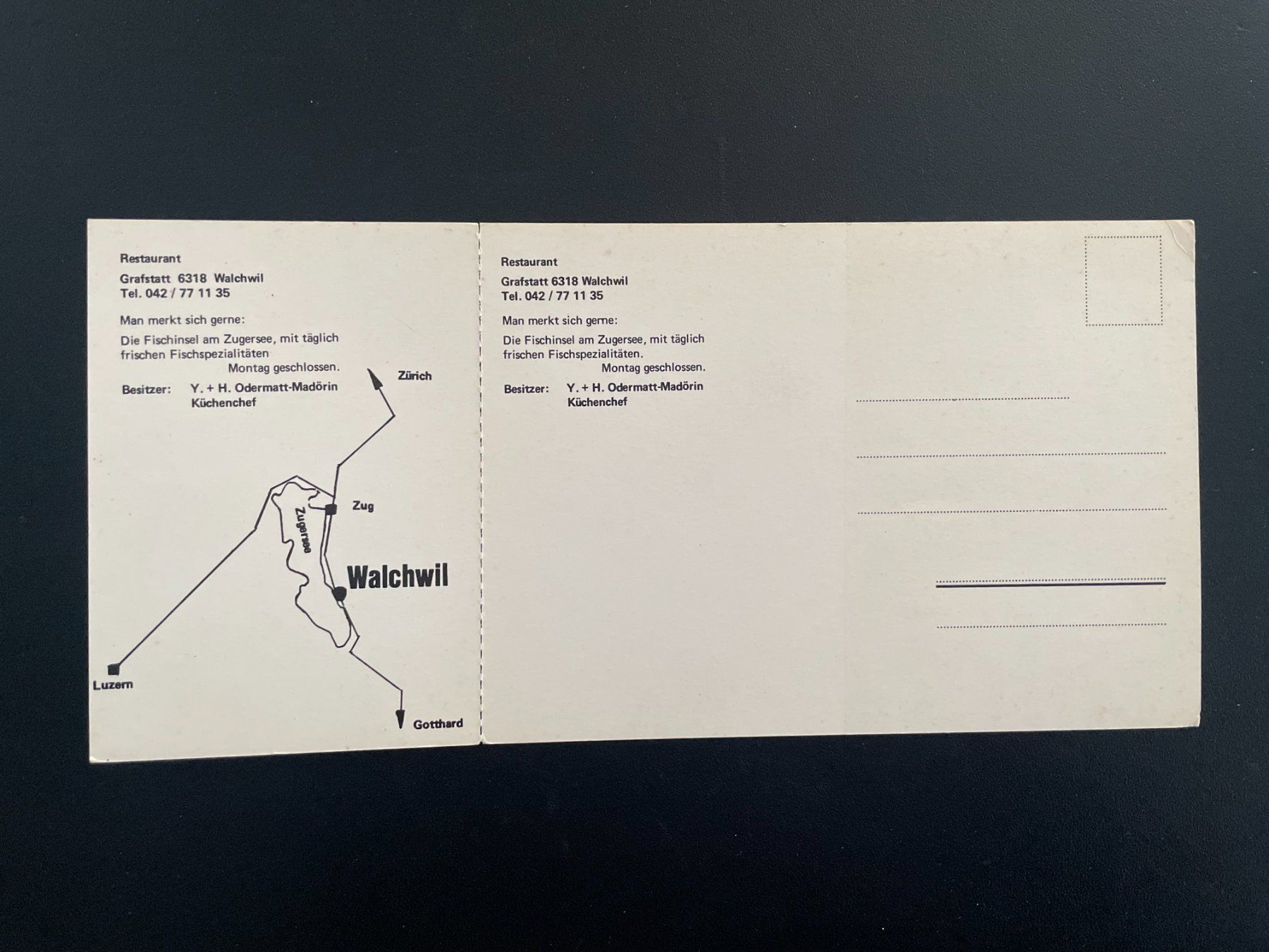 Cartoline postali: AK ZG Walchwil, Restaurant Grafstatt – Usato da Thal venduto da Danny82 1
