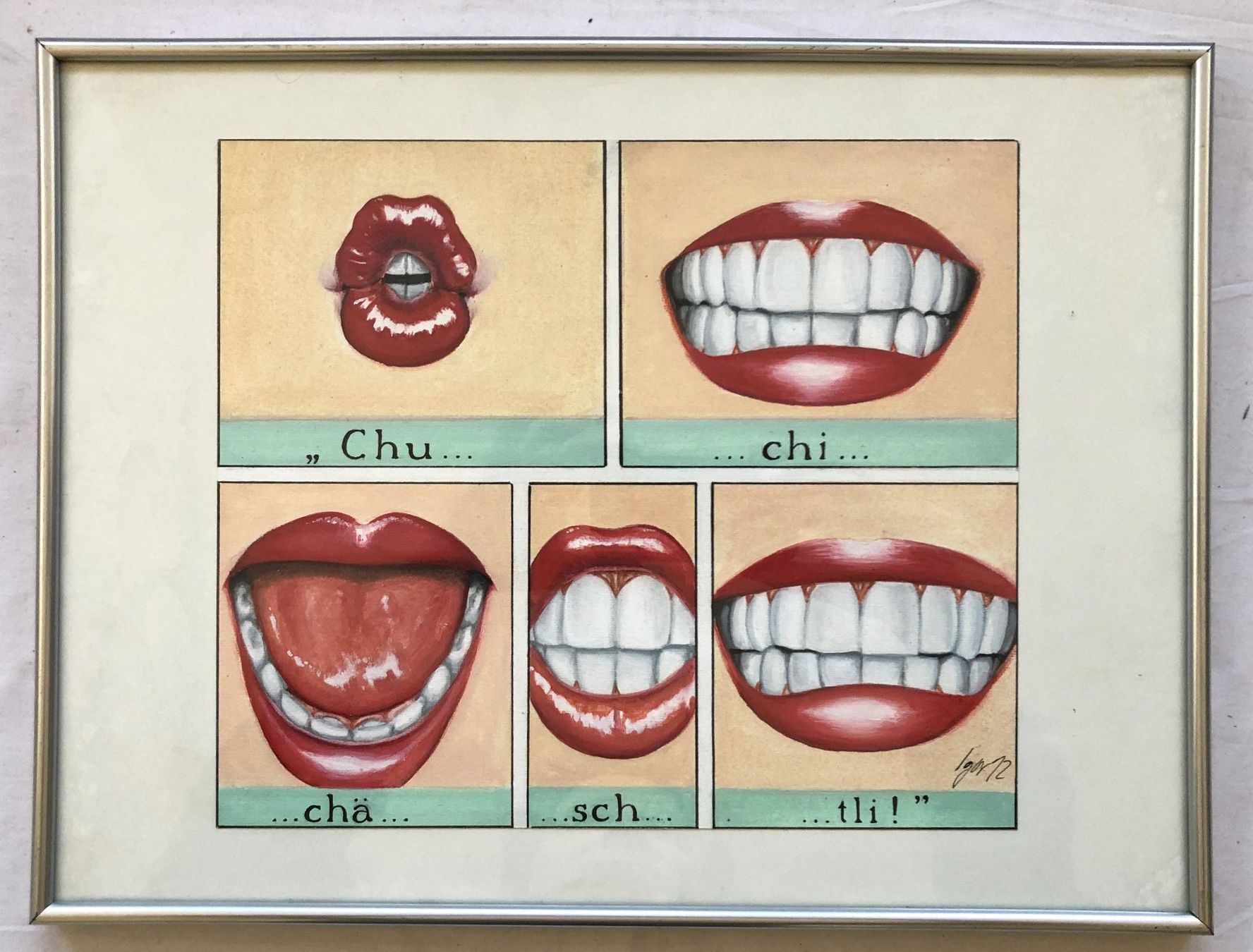 Dipinti: Pop Art - Bild - "Chuchichäschtli!" - Aquarell – Usato da Schaffhausen venduto da durruti