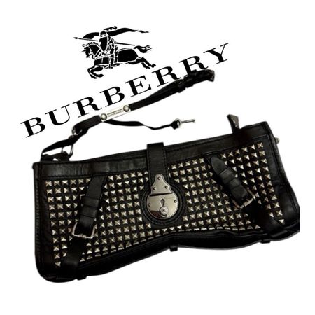 BURBERRY STUDDED PRORSUM KNIGHT BAG CLUTCH VINTAGE
