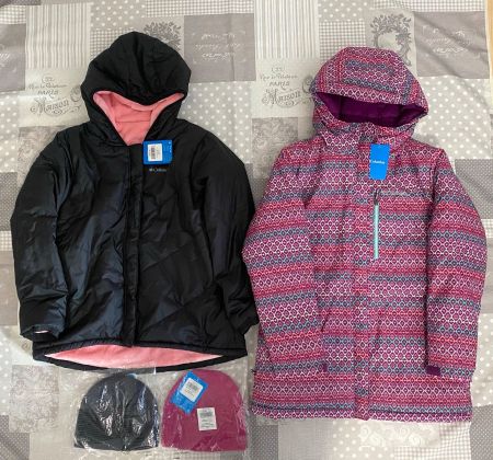 2 x Kinderjacke XL Columbia & 2 x Kappe Kinder / Jugendliche