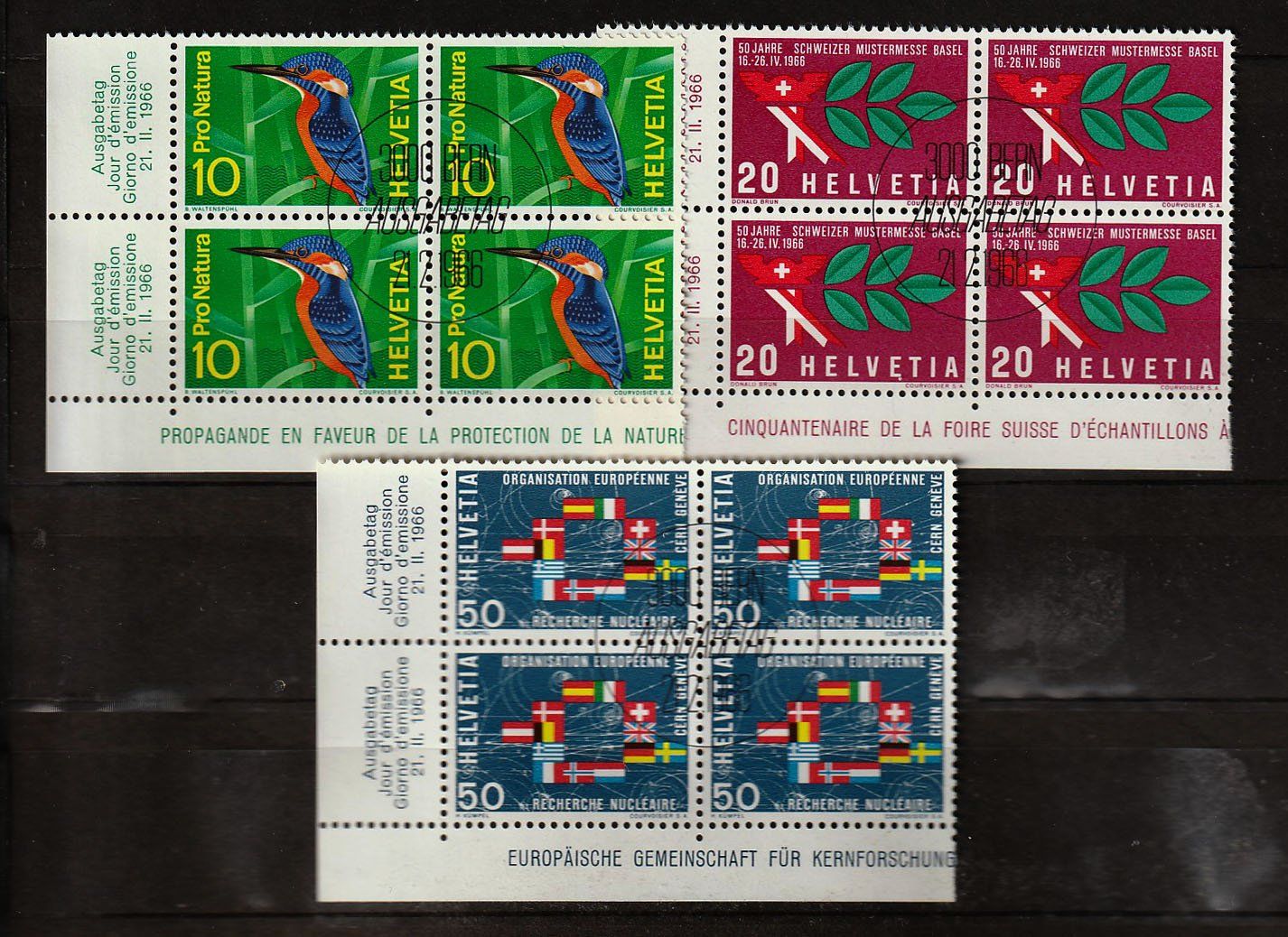 Tutti i francobolli: 1966 4er-Block Serie ETS – Usato da Arlesheim venduto da gaugi43