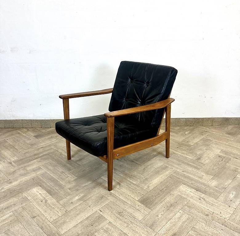 Poltrone: Mid Century leather Easy Chairs  – Usato da basel venduto da vintory.ch 1
