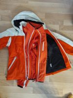 Orangene Winterjacke, Wind- und Wasserabweisend, Grösse 36/M