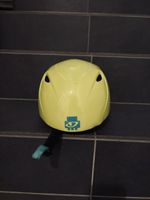 Skihelm Giro gelb blau Muster gebrauchter Zustand