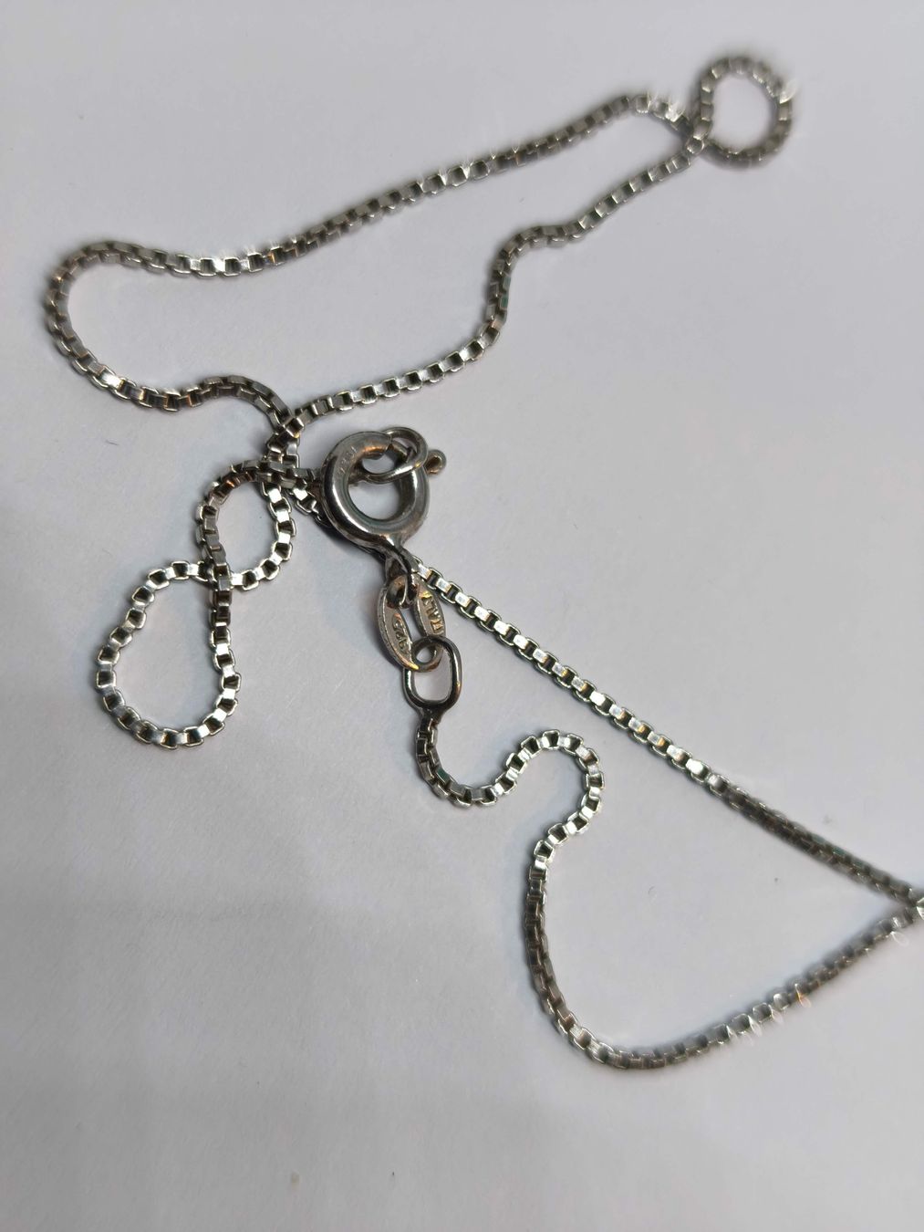Catenine: Silberkette Boxchain 925 Sterling Länge ca. 44cm  – Usato da St. Gallen venduto da GIULESGG 1