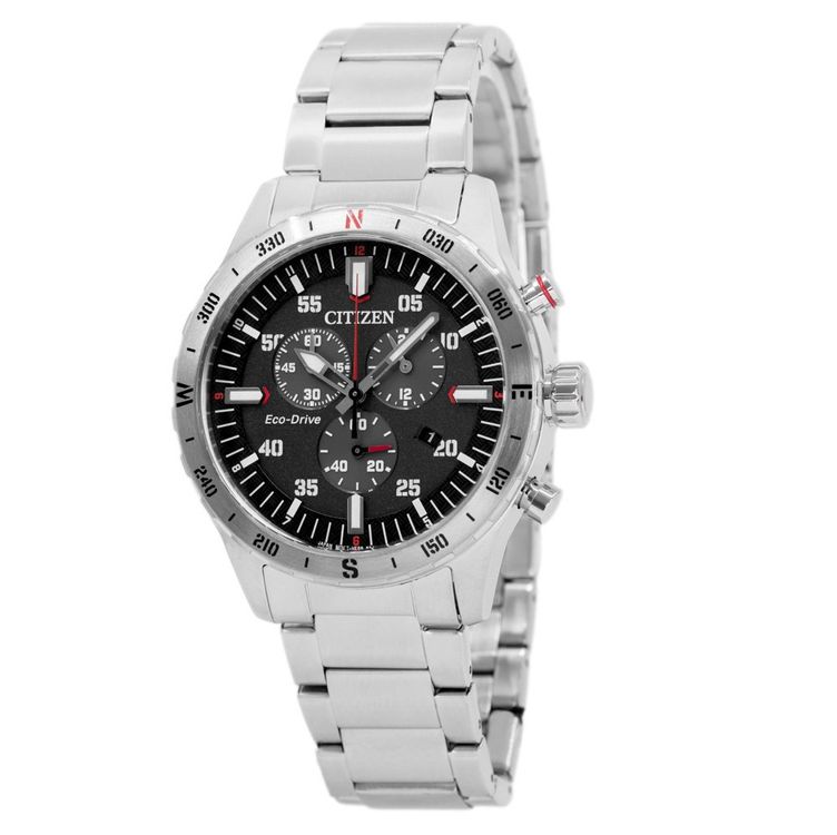 Citizen Orologio Uomo AT2520-89E - Cronografo Eco-Drive, Cassa In Acciaio 43mm, Quadrante Nero - 3