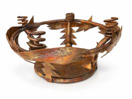 Messing-Weihnachtskranz / Adventskranz, Ø 26 cm