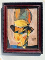 Kadar Bela Cubist Portrait Painting - Attributed to