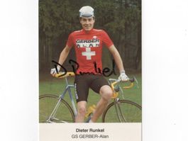 Autogrammkarte von Ex-Radrennfahrer Dieter Runkel CH