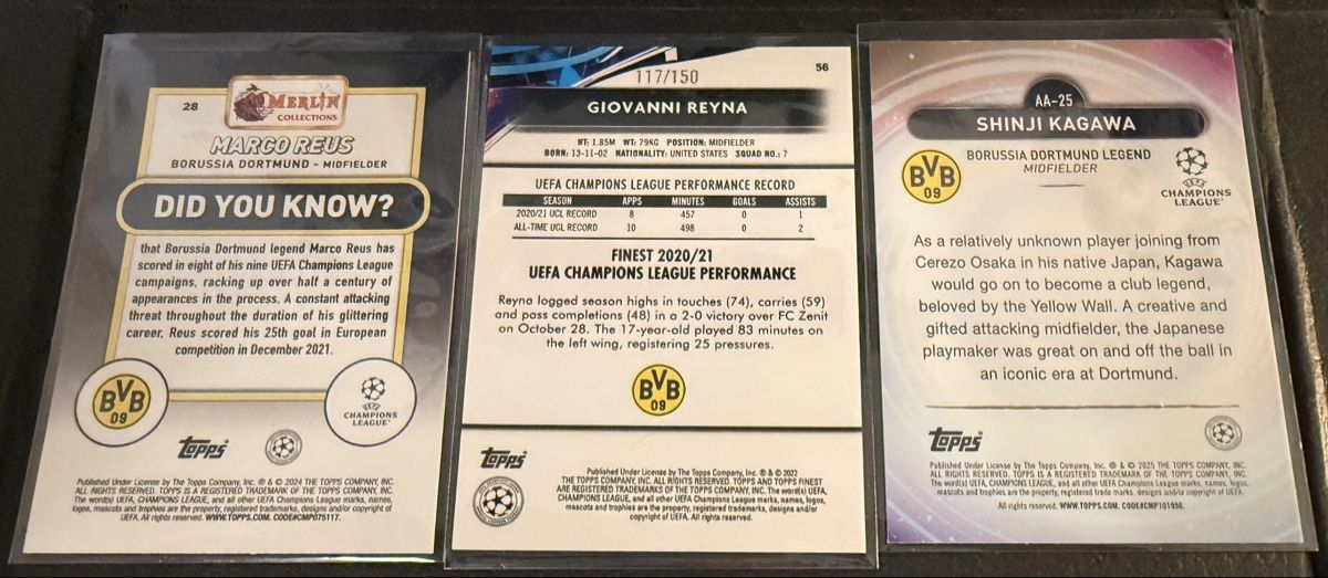 Topps Sammelbilder & Trading cards: 3x BVB Borussia Dortmund Lot Numbered  – Neu (gemäss Beschreibung) aus Walliswil b.Wangen von Swiss-Trading-Bros 1