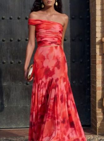 Miphai Marisol Floral Print Top and Skirt