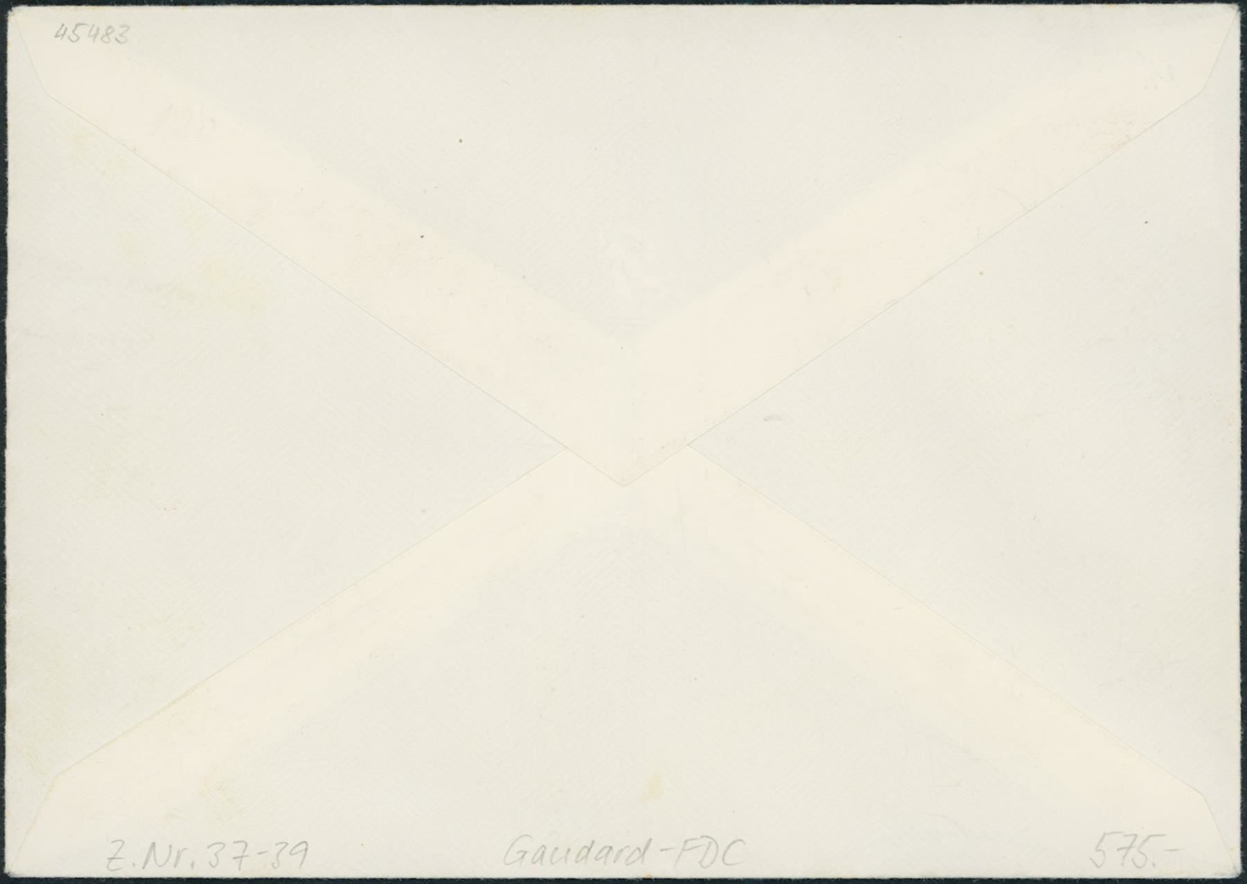 Alle Briefmarken: 1944 - 25 Jahre Flugpost - FDC ET - Gaudard – Gebraucht aus Schindellegi von leecollect 1