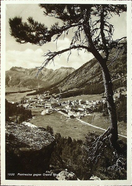 Ansichtskarten: PONTRESINA gegen Crasta Mora – Gebraucht aus Jona von philajona