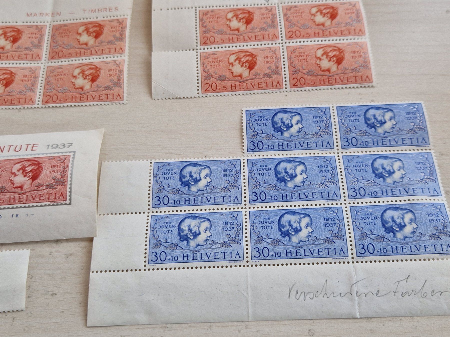 Tutti i francobolli: PJ 1937 mit Retouche, ab 1.- – Usato da Burgdorf venduto da Glossy01 6