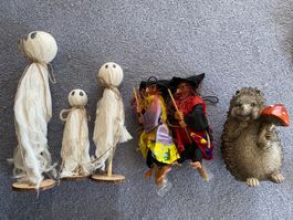 Herbst-/ Halloween Deko Gespenster Hexen Igel