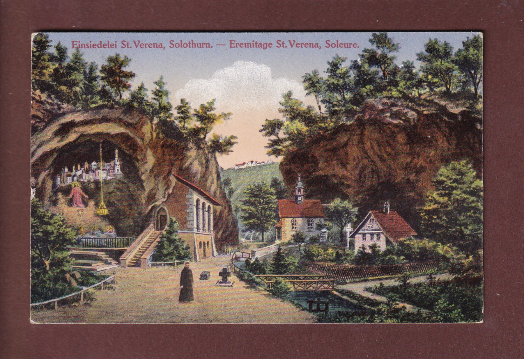 Cartoline postali: SOLOTHURN - Einsiedeli St. Verena - 1919 – Usato da Pully venduto da nicecards