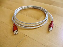 USB 2.0 Kabel A/B 185cm Neu Drucker Festplatte Scanner usw
