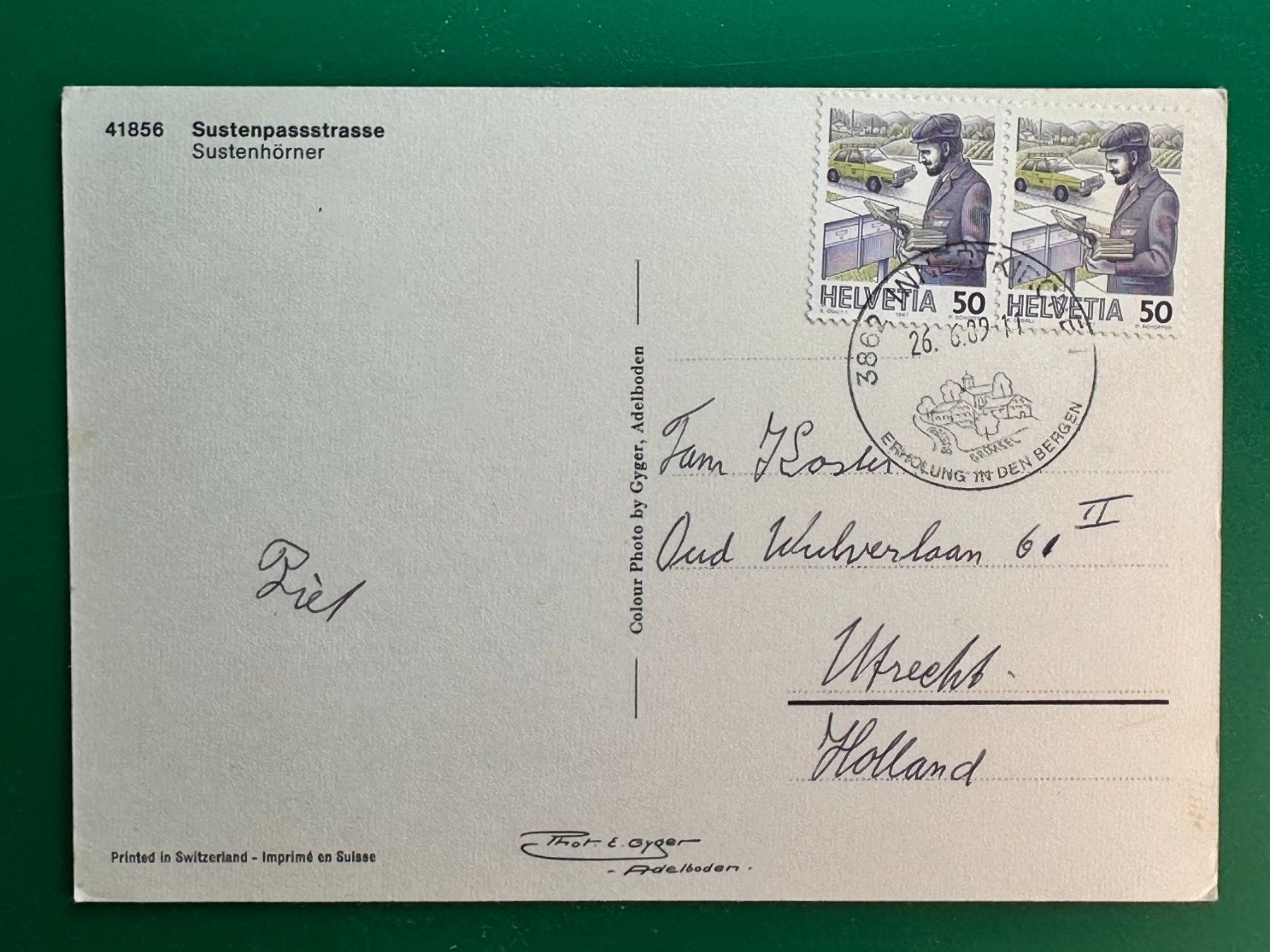 Cartoline postali: Sustenpassstrasse - Postauto - VW-Käfer – Usato da Steg VS venduto da danwer74 1
