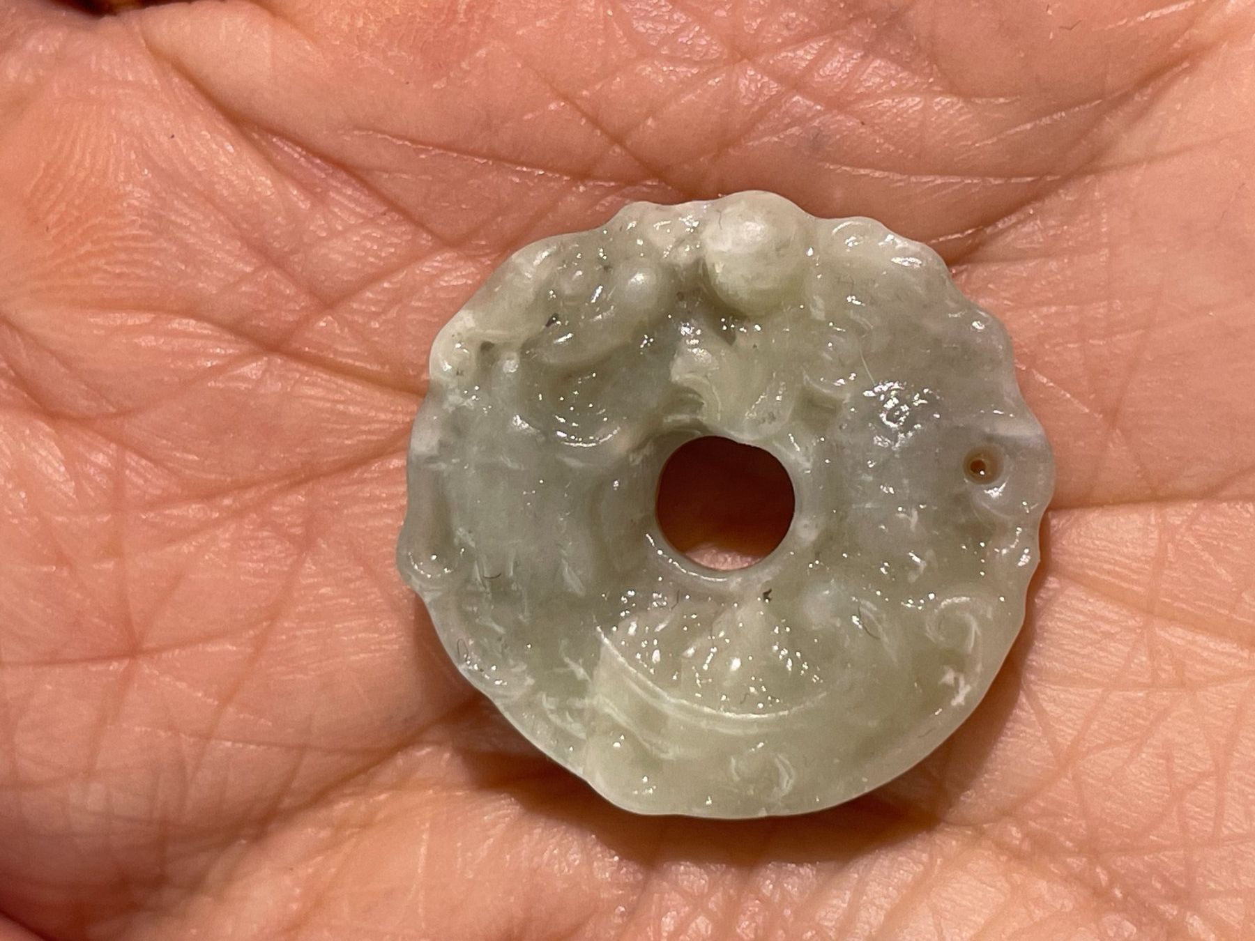 Ciondoli: Echte chinesische -Jade Drache Pi-Scheibe Ca.2.3-2.8cm – Nuovo (secondo la descrizione) da Schiers venduto da sisikristall 2