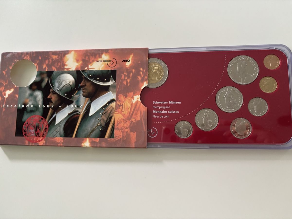 Alle Münzen: Schweizer Münzen-Set 2002 "Escalade" swissmint – Neu und originalverpackt aus Lausen von zoeyy101 1