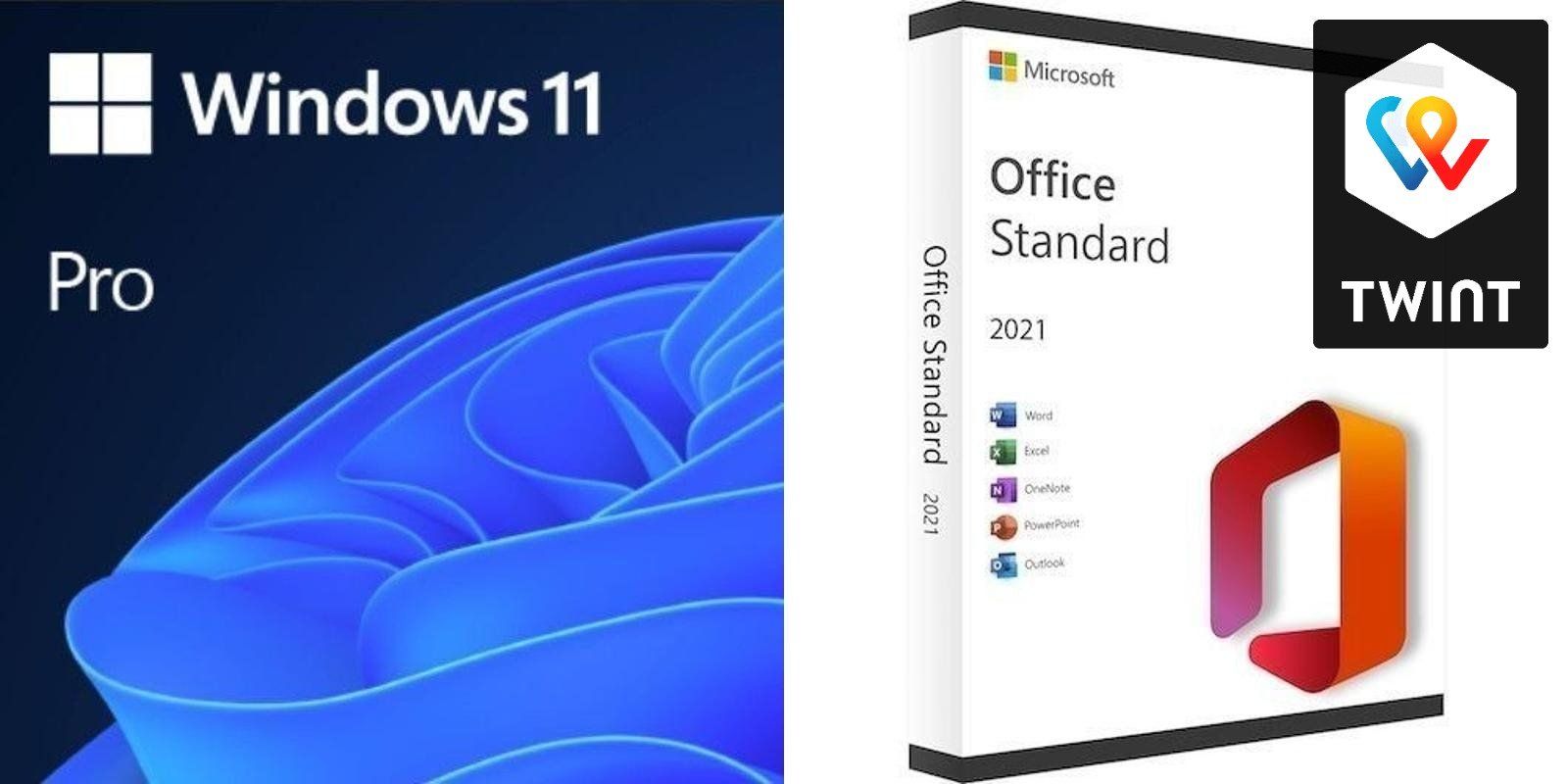 Microsoft Software: Microsoft Windows 11 Pro & Office 2021 Standard – Usato da Saignelégier venduto da KNM