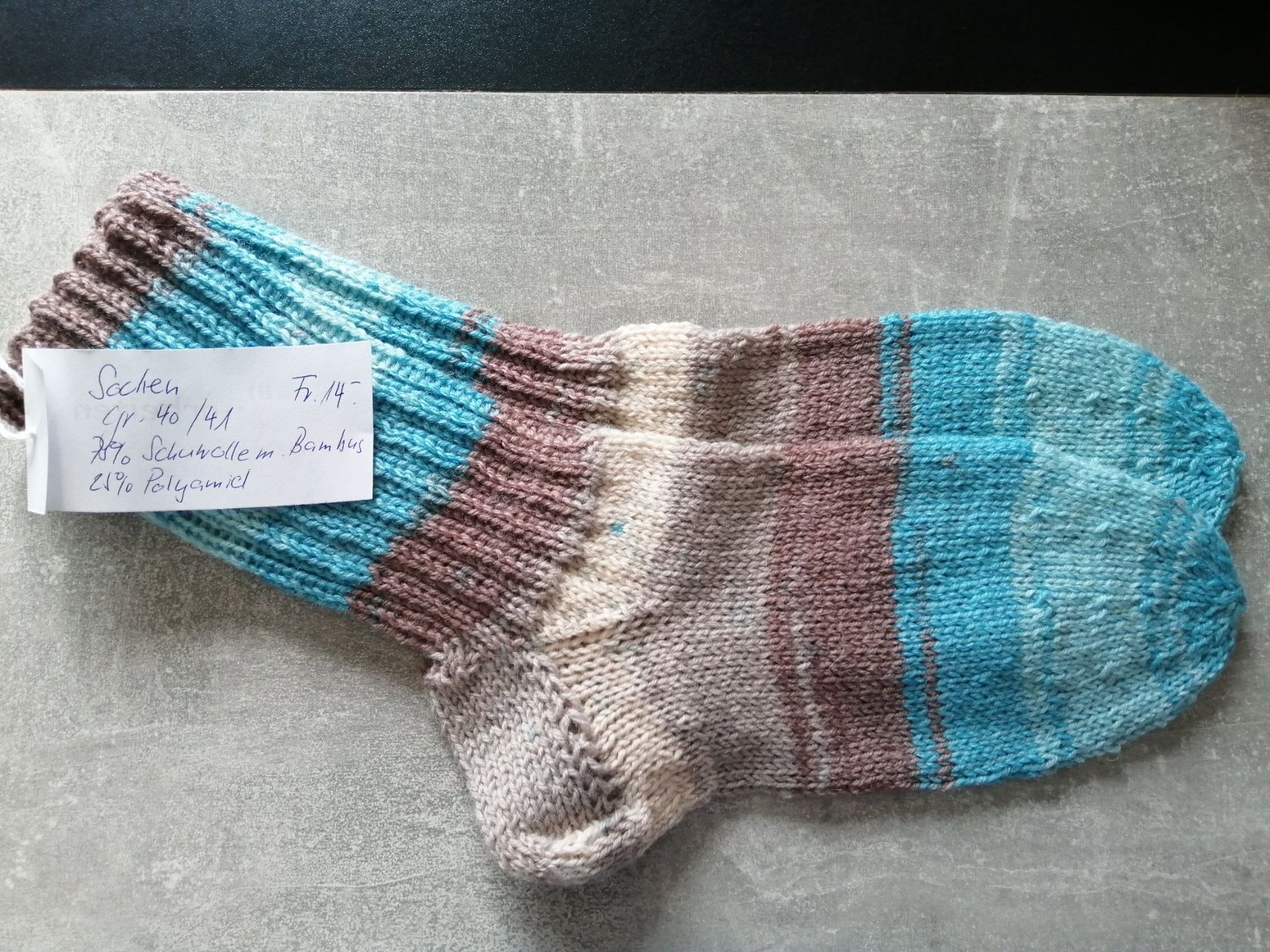 Calze: Socken handgestrickt, Grösse: 40/41 – Nuovo (secondo la descrizione) da Altstätten SG venduto da willipatricia