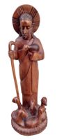 Krippenszene Hirte geschnitzte Skulptur